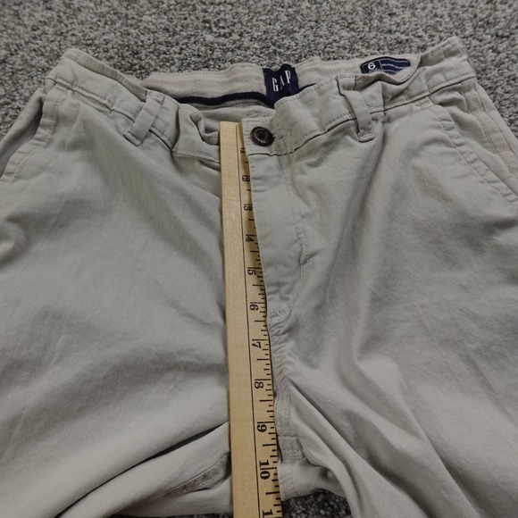 Gap Pants Womens 6 Beige Gray Chino Trousers Khakis Mid Rise Flat Front Stretch - Picture 4 of 13